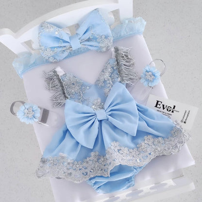 Azul baby y plata