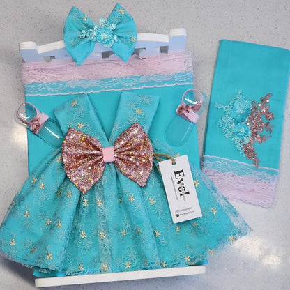 Aqua y rosa