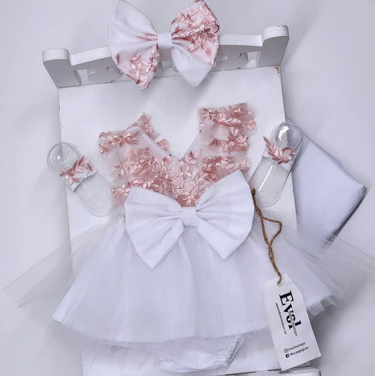Blanco y rosa blush