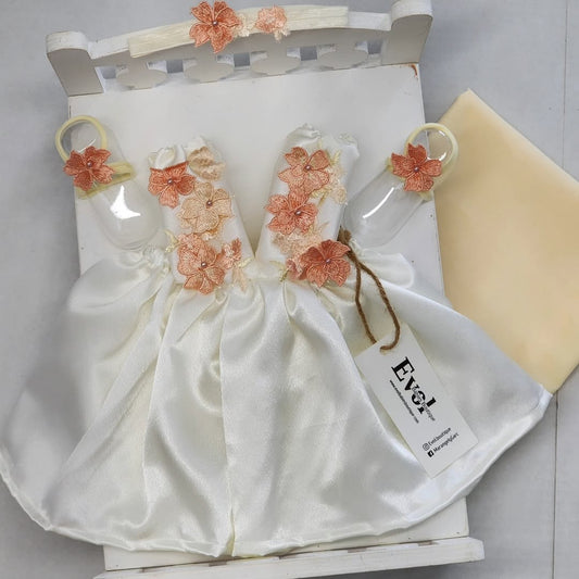 Crema y peach