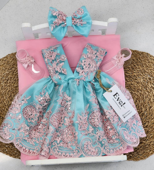 Aqua y rosa